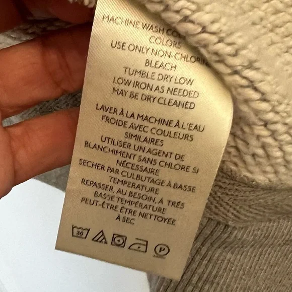 Free People Forever Yours Oversized Two-Tone Gray Hoodie Size Medium - Picture 11 of 12